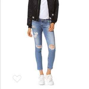 AG Distressed Stilt Cigarette Jeans